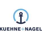 Kuehne und Nagel Schriftzug mit Logo in Form eines blauen Ankers